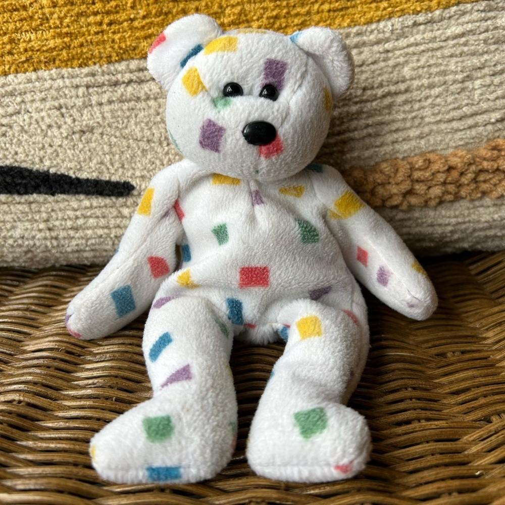 2/$20❤️- TOY | Ty Beanie Baby TY 2K confetti bear